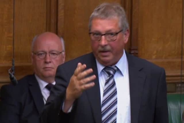 Sammy Wilson MP in the House of Commons