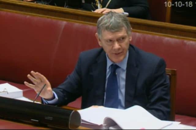 Andrew McCormick yesterday at the RHI Inquiry