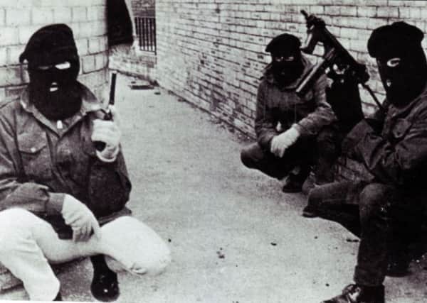 A balaclava-clad IRA gang