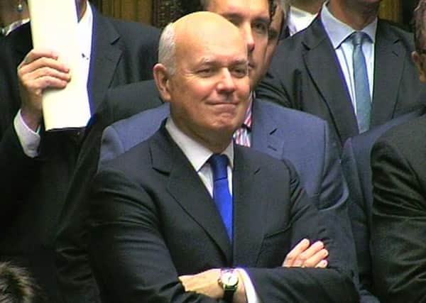 Iain Duncan Smith in the House of Commons, London. Photo credit: PA Wire