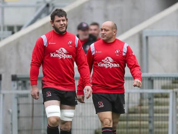 Ulster captain Rory Best (right) with Marcell Coetzee