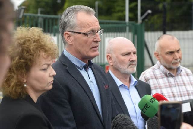Sean Murray (right) was part of a Sinn Fein delegation that met the chief constable in 2015. Also pictured (from left) Caral Ni Chuilin, Gerry Kelly and Alex Maskey