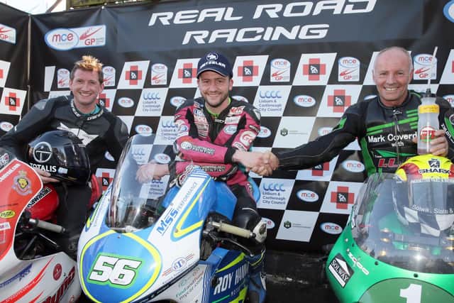Tobermore's Adam McLean won the Supertwins race at the Ulster Grand Prix this year for his first international victory.
