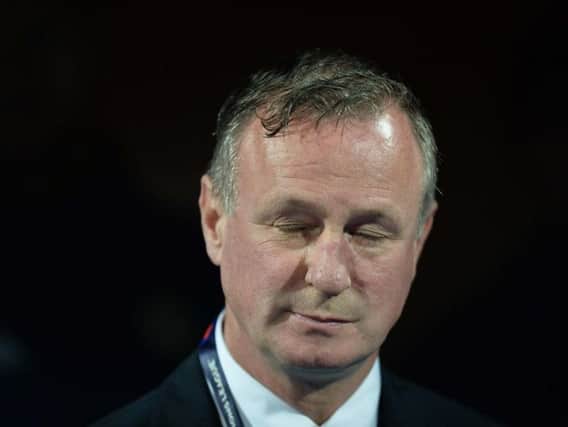 Dejected Northern Ireland manager Michael O'Neill on Monday.