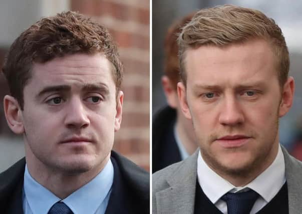 Paddy Jackson (left) and Stuart Olding were both cleared of rape charges