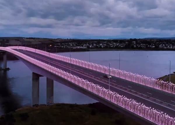 An artists impression of how the Foyle Bridge in Londonderry will look