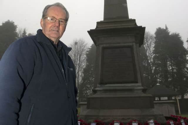 Cllr Billy Henry pictured at the recent rededication of Ballymena and District War Memorial.