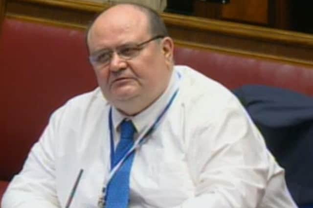 Trevor Cooper giving evidence yesterday to the RHI Inquiry. The civil servant admitted that DETI had not given  the Department of Finance the full picture