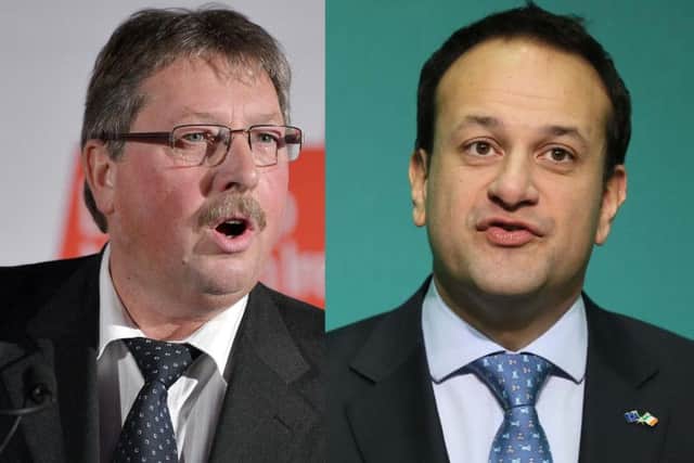 DUP MP Sammy Wilson (left) and Taoiseach Leo Varadkar