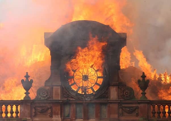 The fire which wrecked the old Primark store