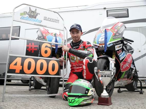 Carrick man Glenn Irwin will donate 4k to the family of William Dunlop following his success at the Sunflower Trophy races.