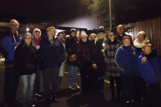 The group that took part in last Tuesday's ghost tour can you spot the ghost?