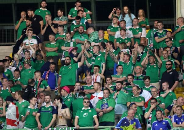 Northern Ireland fans in Austria during the UEFA Nations League. Pic by INPHO.