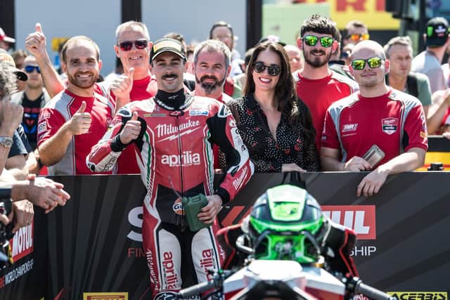 Toome man Eugene Laverty is having his final ride for Shaun Muir's Milwaukee Aprilia team this weekend.