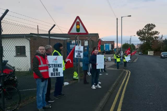Glen Dimplex workers picket outside factory in Portadown