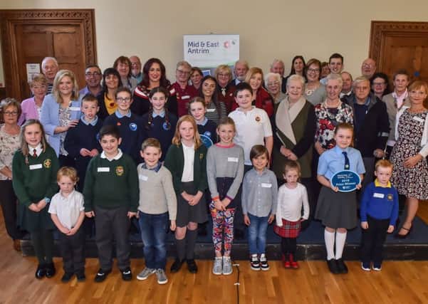 Mid and East Antrim in Bloom Community Competition prize winnners attended an awards ceremony at Larne Town Hall on Friday, included is the Mayor, Cllr Lindsay Millar.