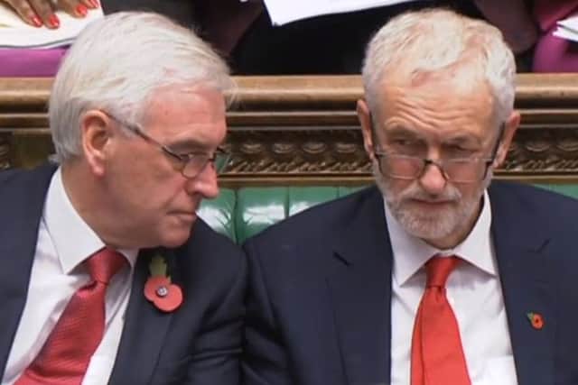 Shadow Chancellor John McDonnell (left) and Labour leader Jeremy Corbyn listen as Chancellor of the Exchequer Philip Hammond makes his Budget statement to MPs
