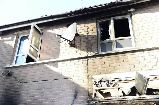 A house has been "completely gutted" in an arson attack in west Belfast
