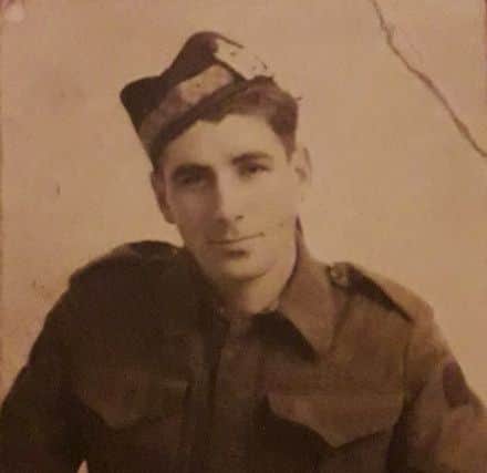Cecil Anderson pictured while serving during the Second World War in the Argyll & Sutherland Highlanders of Canada.