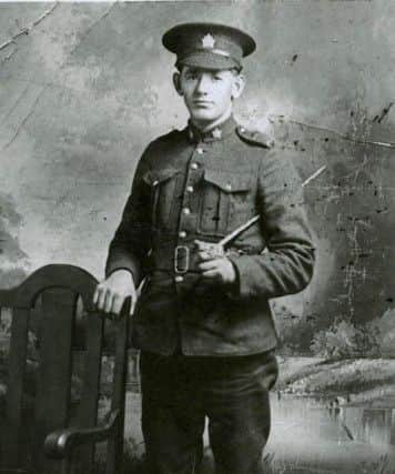 Pte Robert Hall, who served in the Canadian Machine Gun Corps.