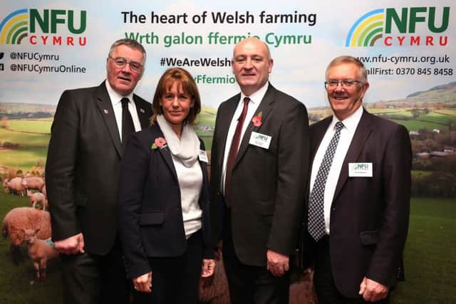NFU Scotland President Andrew McCornick, NFU President Minette Batters, NFU Cymru President John Davies and Ulster Farmers Union President Ivor Ferguson