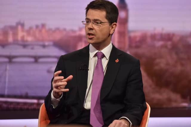 The Housing, Communities and Local Government Secretary James Brokenshire, who was formerly Northern Ireland secretary, speaking to host Andrew Marr, during the BBC1 current affairs programme, The Andrew Marr Show yesterday. Photo: Jeff Overs/BBC/PA Wire