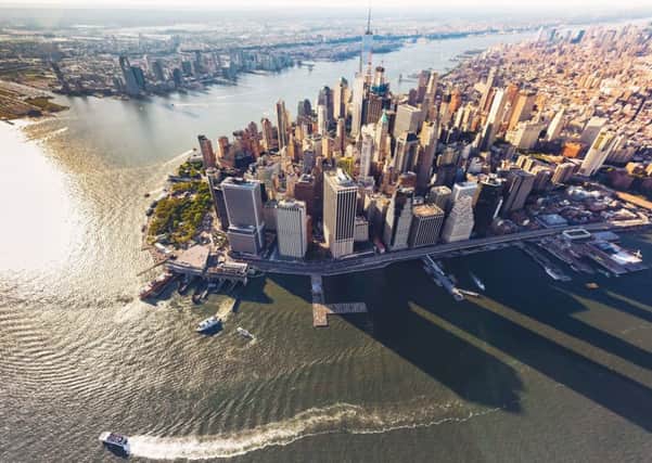 Manhattan and the Hudson River from above. Photo: PA Photo/Thinkstock.