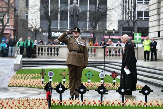 The Belfast Field of Remembrance takes place at Belfast city hall. 


Pic: Colm Lenaghan/  Pacemaker