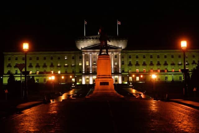 The night the lights went out: image of Stormont on January 9, 2017, just as Sinn Fein walked out of the Executive, collapsing the government