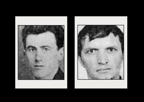 IRA 1972 attack victims James Eames and Alfred Johnston