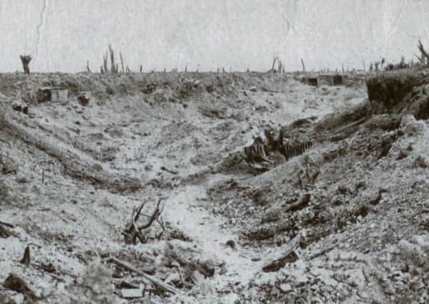 A desolate battlefield at Guillemont, on the Somme, September 1916