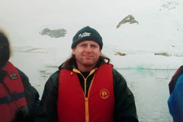 Gary pictured prior to the Antarctic Marathon which had to take place on board a ship due to extreme winds