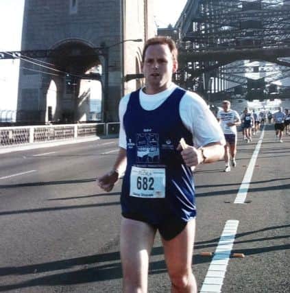 Gary competing in the Sydney Marathon