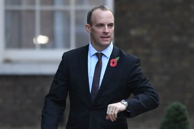 Brexit Secretary Dominic Raab pictured as he arrives in Downing Street, London, for a Cabinet meeting. Photo credit: Stefan Rousseau/PA Wire