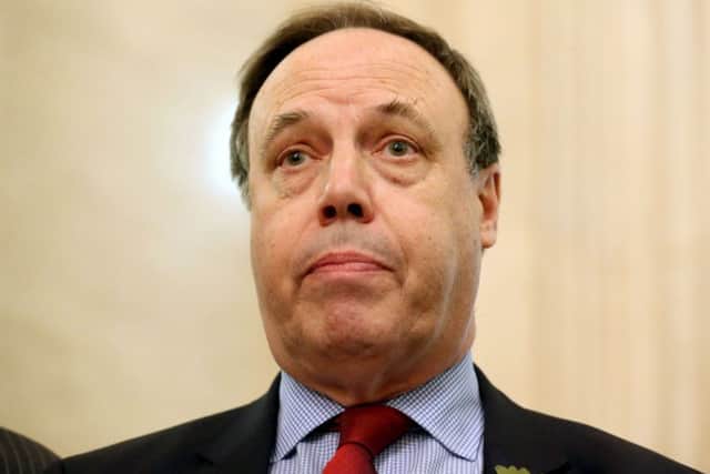Nigel Dodds MP, DUP deputy leader, says: "We cant have a border down the Irish Sea."  Picture by Matt Mackey / PressEye.com