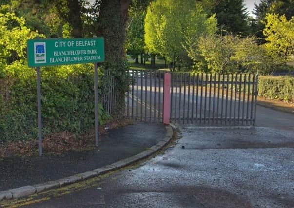 The entrance to Blanchflower Park on the Holywood Road. Pic by Google