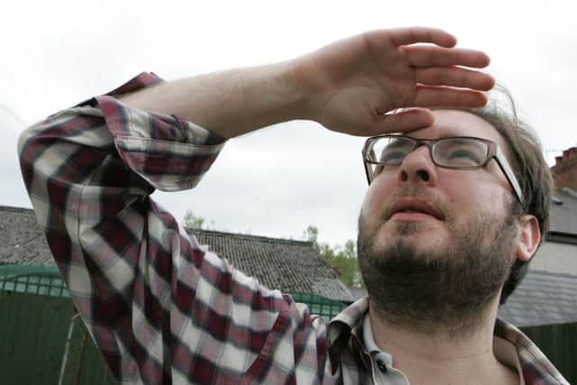 Richard Barr from east Belfast filmed UFO activity in his parent's back garden in 2010: Photo: Bryan Little
