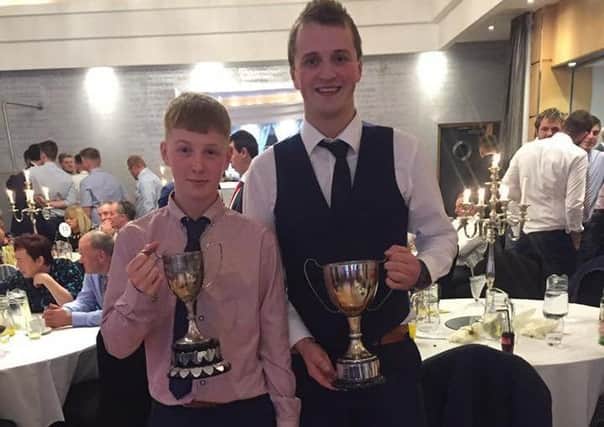 Aaron McNeilly (best under 16 club member) and Robert Smyth (best over 16 club member)