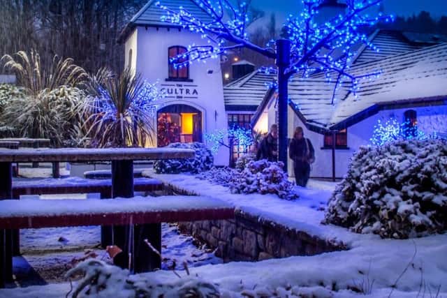 The Cultra Inn is pictured in the snow, county Down