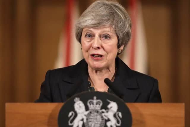 Prime Minister Theresa May holds a press conference at 10 Downing Street, London, to discuss her Brexit plans. Photo: Matt Dunham/PA Wire