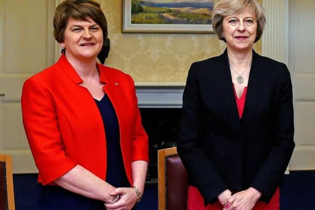 DUP leader Arlene Foster and Prime Minister Theresa May. The Parliamentary pact between their parties seems to be on increasingly shaky ground