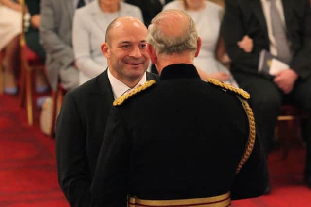 Rory Best is made an OBE (Officer of the Order of the British Empire) by the Prince of Wales. Photo: Yui Mok/PA Wire