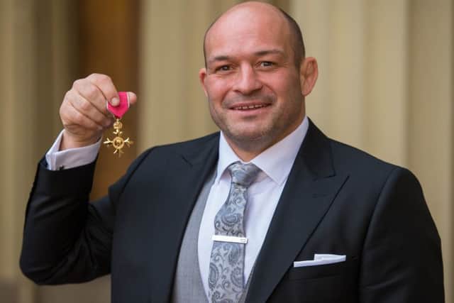Rugby player Rory Best with his OBE medal, which was presented at an investiture ceremony at Buckingham Palace, London. Pic by Dominic Lipinski/PA Wire