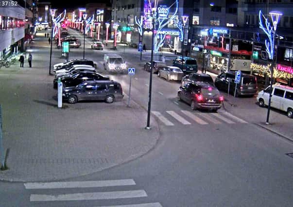 A CCTV screengrab taken from the feed of Lapland capital Rovaniemi showing the complete absence of any snow