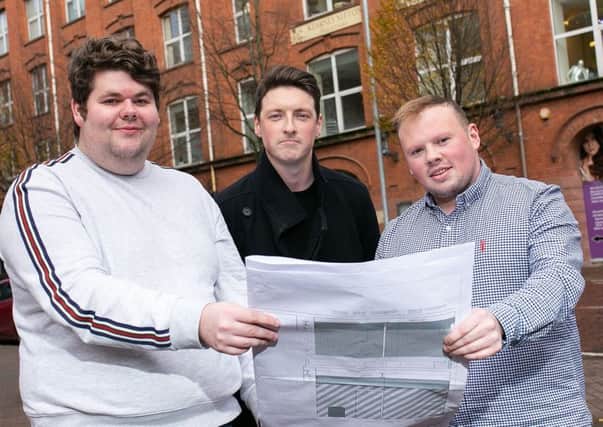 Gavin Teggart, marketing manager, left, with general manager Michael Johnston and assistant manager Conor Martin