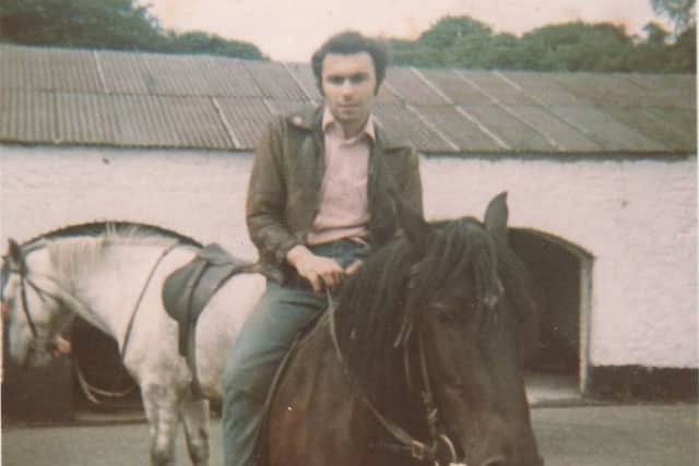 Joe Cafolla on a horse at Ravensdale where he went horse-riding every Sunday