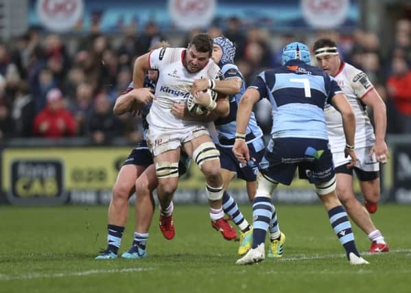 Ulster's 

Sean Reidy during the Guinness PRO14 clash against Cardiff Blue