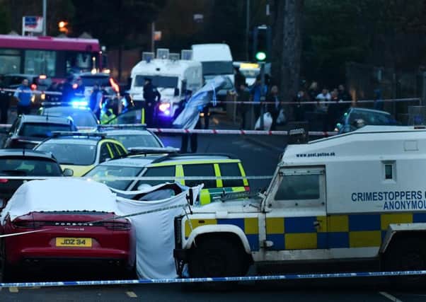 The scene of the shooting in west Belfast on Tuesday, December 4