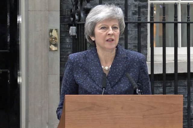 Prime Minister Theresa May making a statement outside 10 Downing Street, London, after the backbench 1922 Committee announced that enough Conservative MPs have requested a vote of confidence in Mrs May