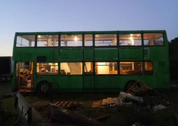 The bus which Jack McGrath is converting into a fully functional home